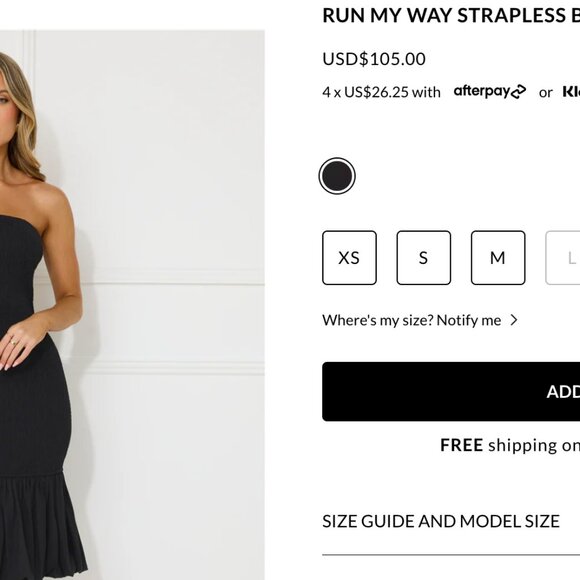Black strapless bubble dress - Picture 3 of 3